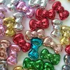 Acrylic electroplated metal creative bean bow tie diy mobile phone pendant chain/pendant key chain accessory making materials details Picture